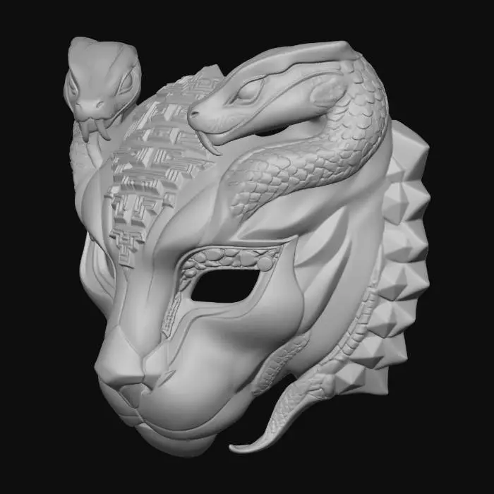 3D model for Twin-Headed Dragon Mask