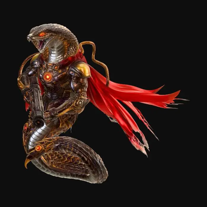 3D model for Neon Serpent Warlord