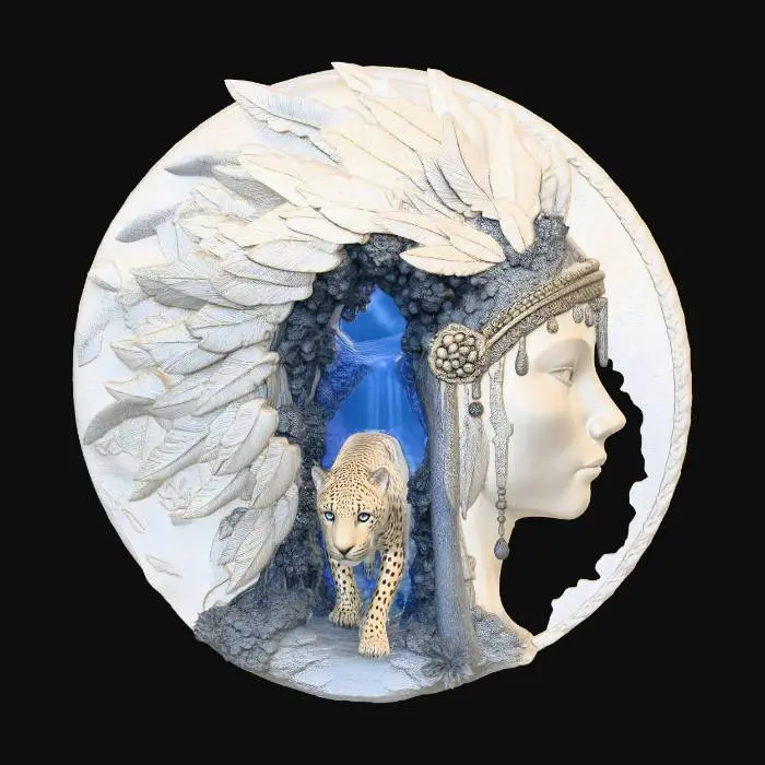 3D model for Moonlit coin of the Leopard