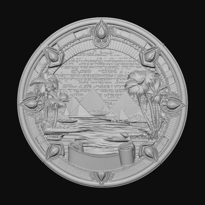 3D model for Pyramids on the Nile Medallion