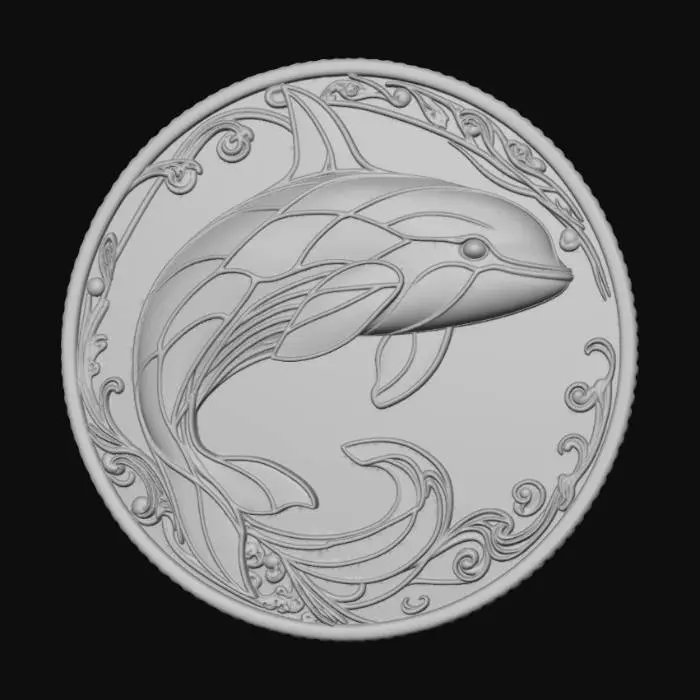 3D model for Golden Orca Mosaic