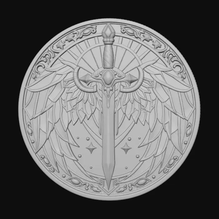 3D model for Winged Sword Emblem