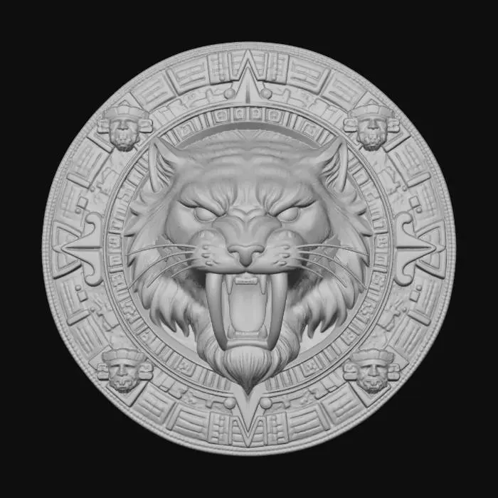3D model for Aztec Tiger Medallion