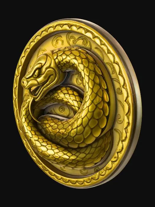 3D model for Golden Serpent Medallion
