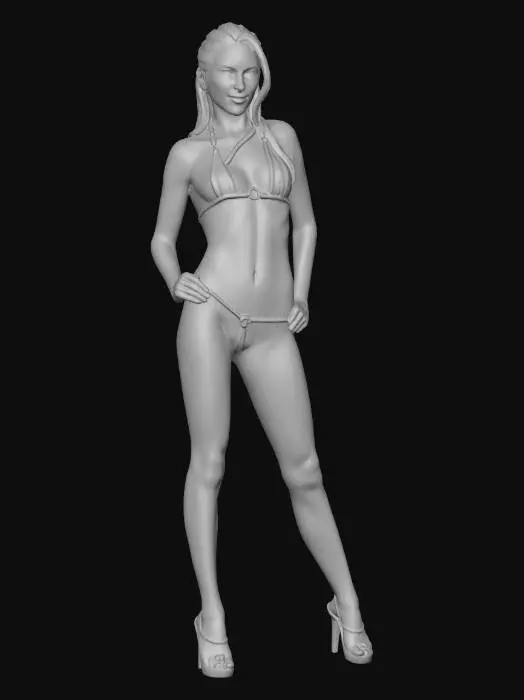 3D model for Poolside Bikini Portrait