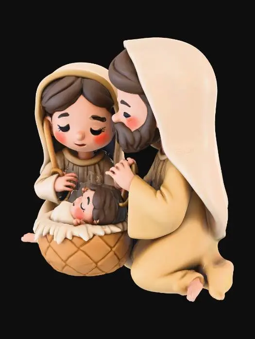 3D model for Nativity Scene Illustration
