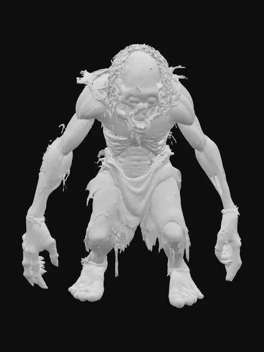 3D model for Green skin zombie , #halloween#