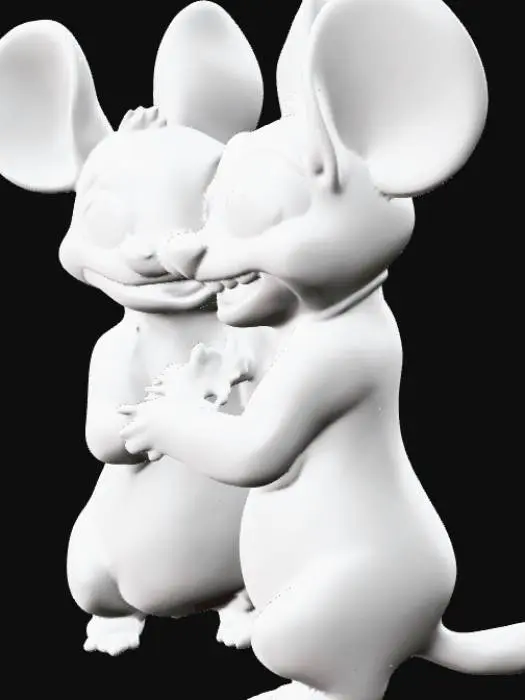3D model for A sculpture of a lilo and stitch with a capybara sexy figure style Cartoon