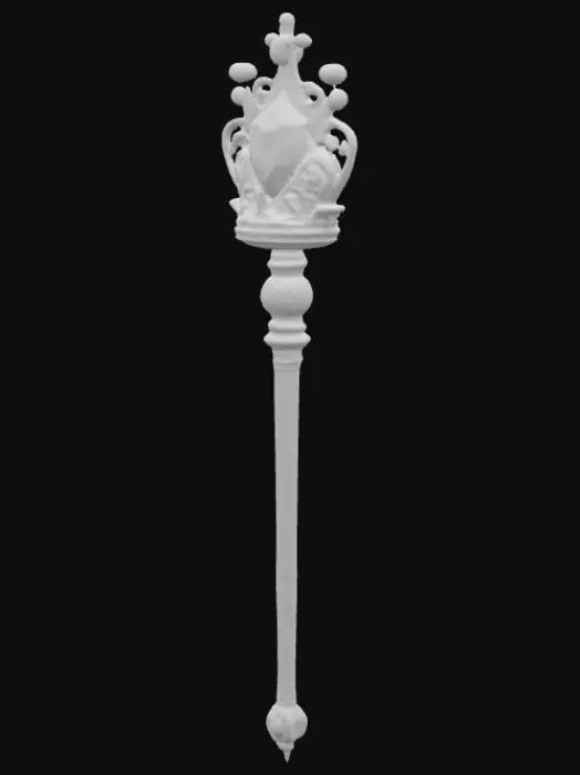 3D model for A burguer king magic scepter for princes and princess writed "BK" in the front