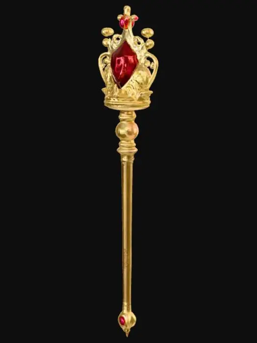 3D model for A burguer king magic scepter for princes and princess writed "BK" in the front