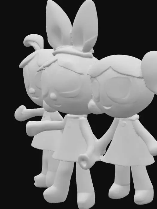 3D model for Meninas super poderosas fofas