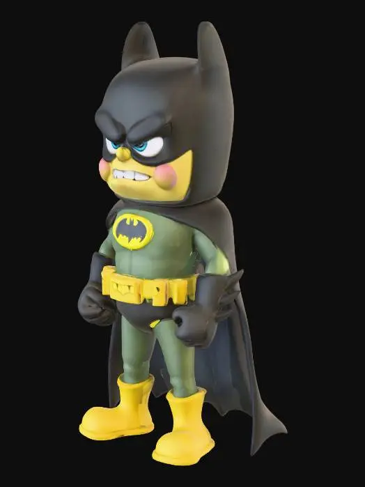 3D model for What would SpongeBob look like if she were The Batman?