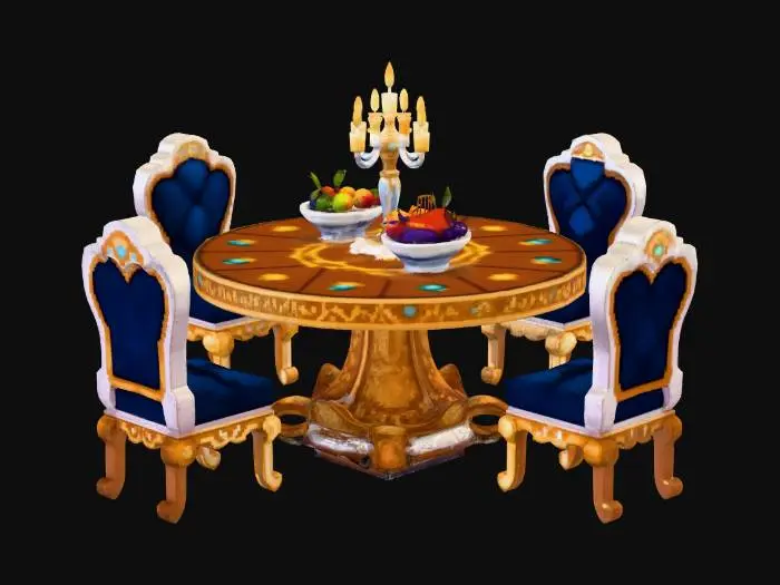 3D model for Mesa y sillas fancy pixel art