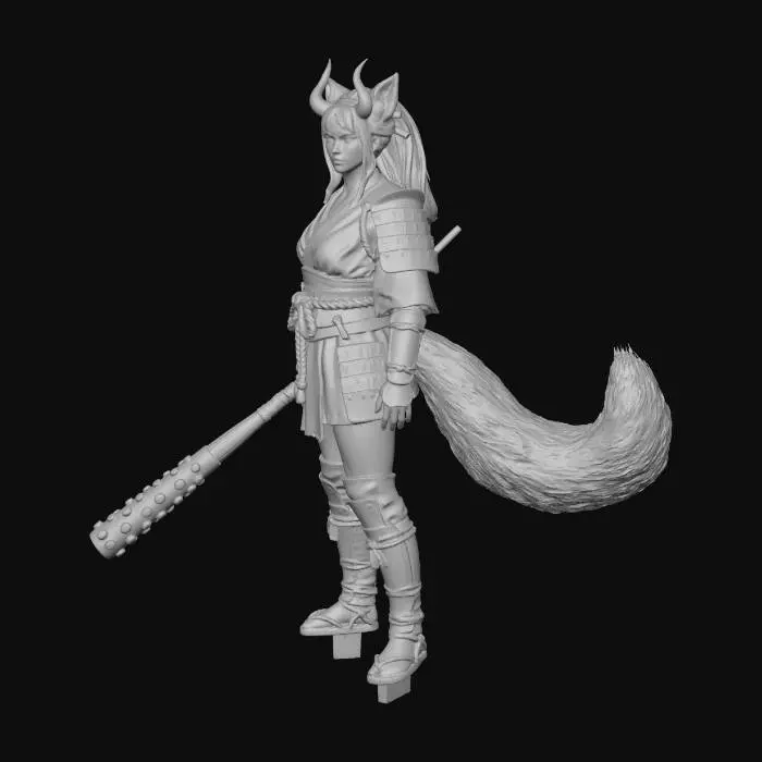 3D model for Emberhorn Kitsune Warrior
