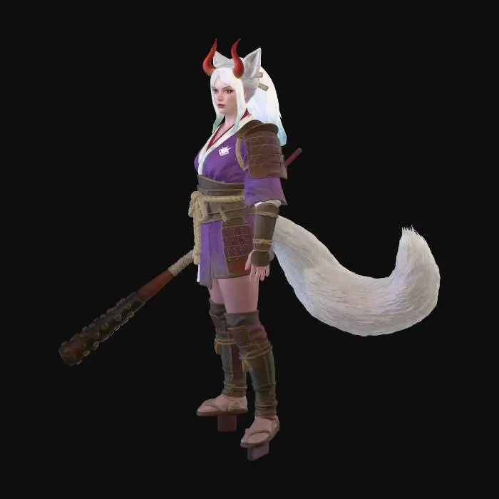 3D model for Emberhorn Kitsune Warrior