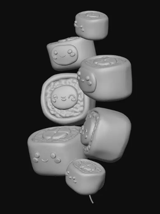 3D model for Kawaii Sushi Stack