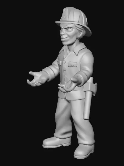 3D model for Construction Worker Action Figure