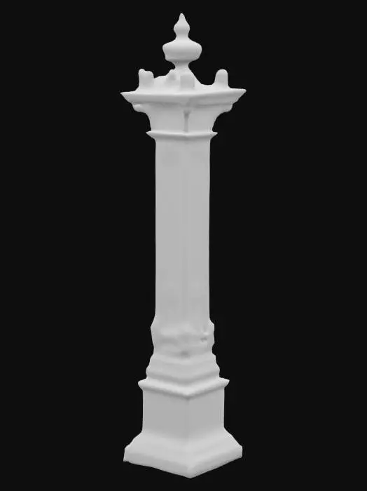 3D model for Colonne Morris issue du mobilier urbain parisien du début du 20e siècle. Dans les zones réservées à la publicité, exposez des publicités historiques des années 1920.
 Art numérique, 8k, détails fins, net, très détaillé, haute résolution, chef-d'œuvre, 