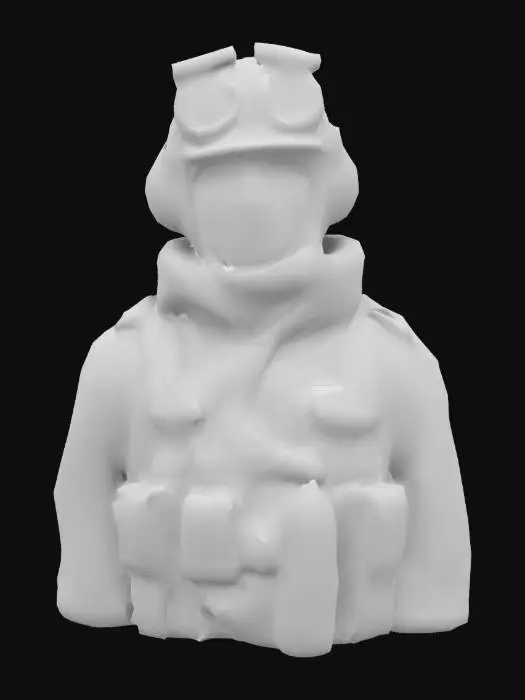 3D model for #game figure#, Ultra-réaliste, Pilote kamikaze Japonais  de la seconde guerre mondiale . Corps entier, Conçu pour les jeux vidéo, Texture réaliste et très détaillée, Art numérique, Détails fins, Lignes épurées, Couleurs vives, Corps entier. #game figure#,