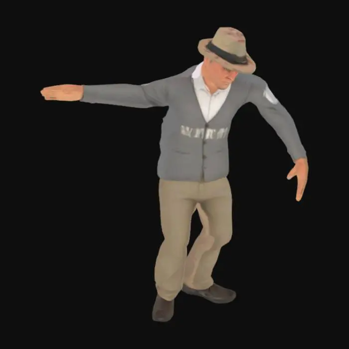 3D model for Man in T-Pose