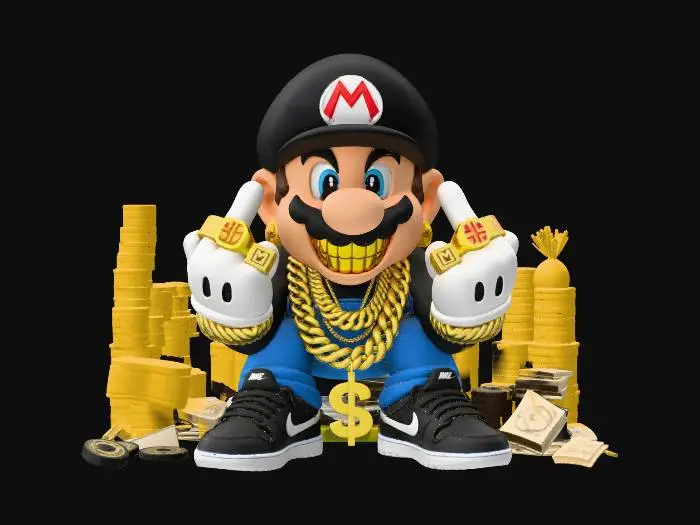3D model for Golden Mario Dollars