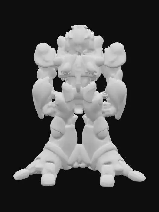 3D model for Crimson Mech Warrior