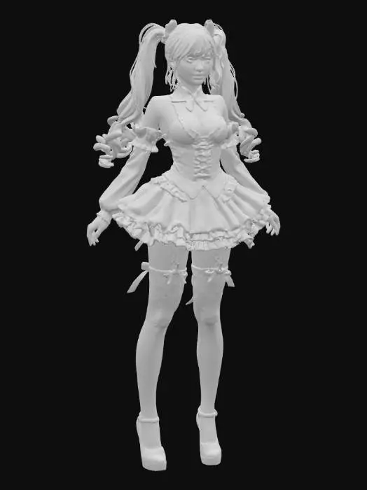 3D model for Waitress Attire