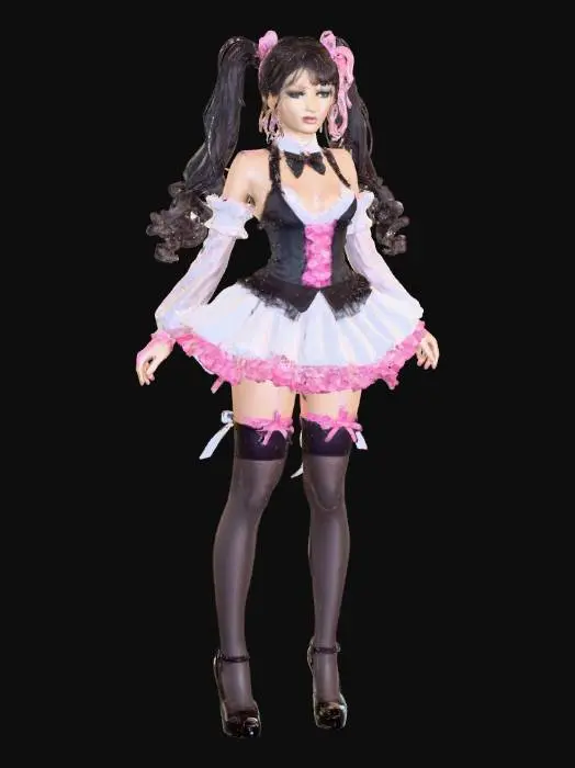 3D model for Waitress Attire