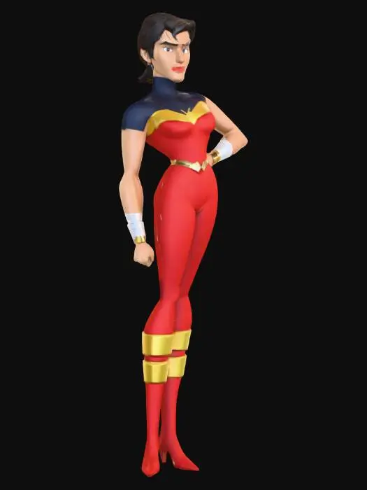 3D model for Cartoon Superhero Woman