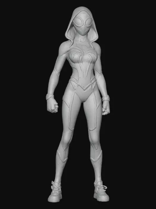 3D model for Spider-Style Heroine