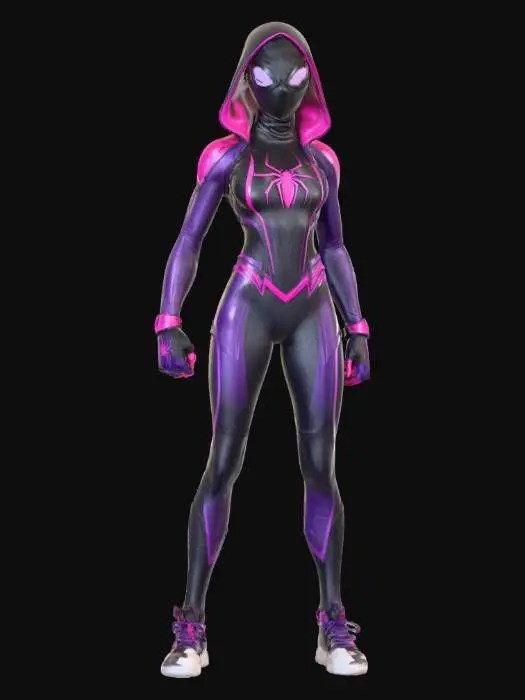3D model for Spider-Style Heroine
