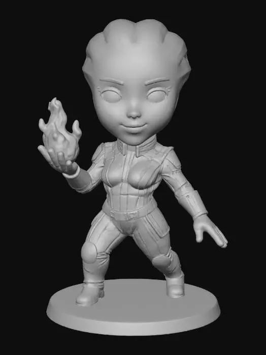 3D model for Blue Alien Figure