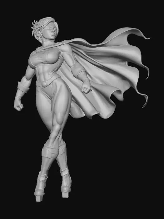 3D model for PowerGirl_Flight