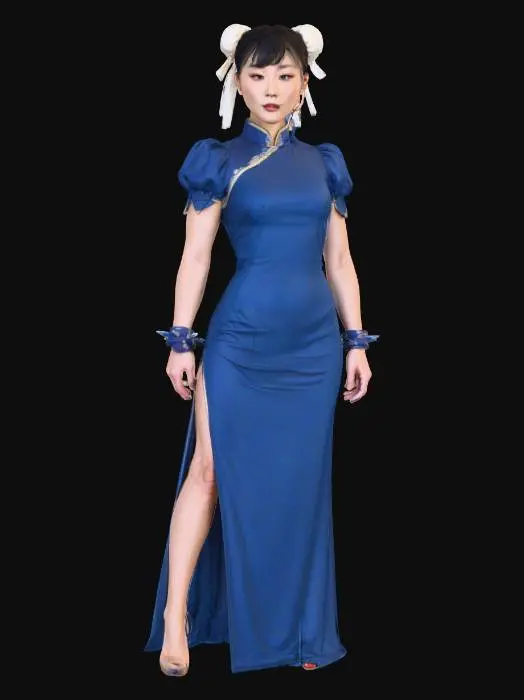 3D model for Chun Li Elegance in Blue