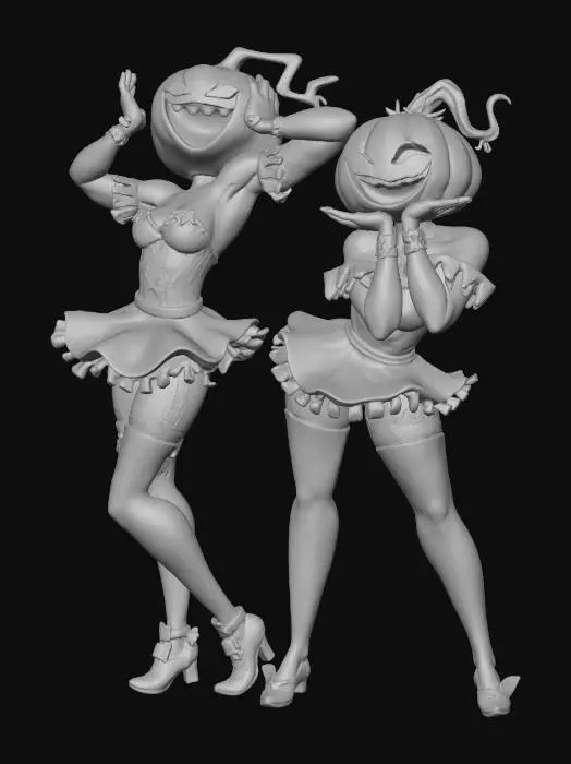 3D model for Pumpkin Twins