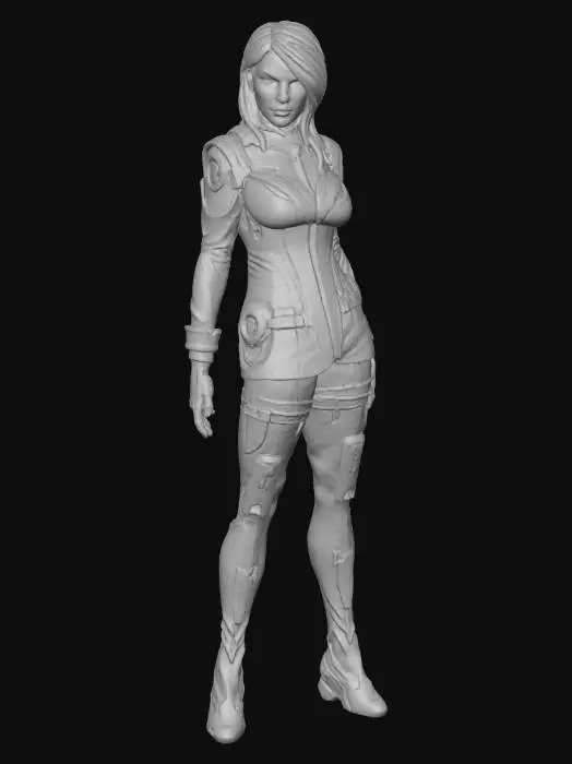 3D model for Futuristic Warrior