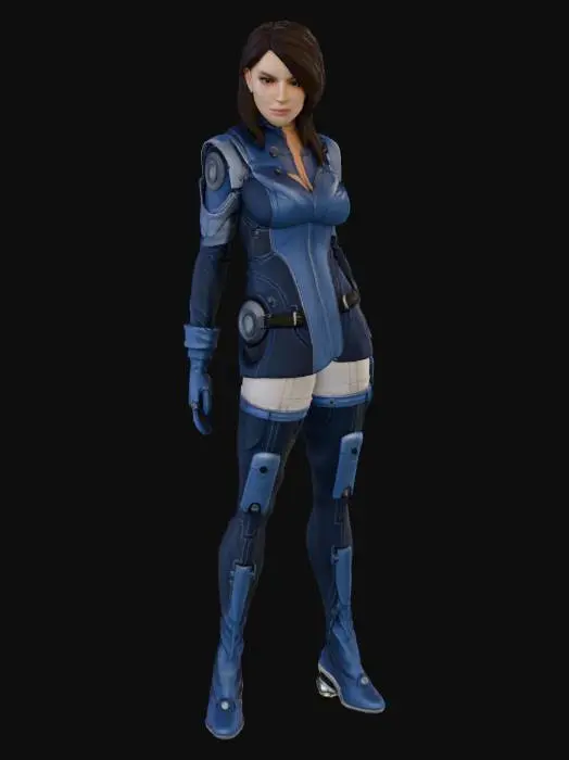 3D model for Futuristic Warrior