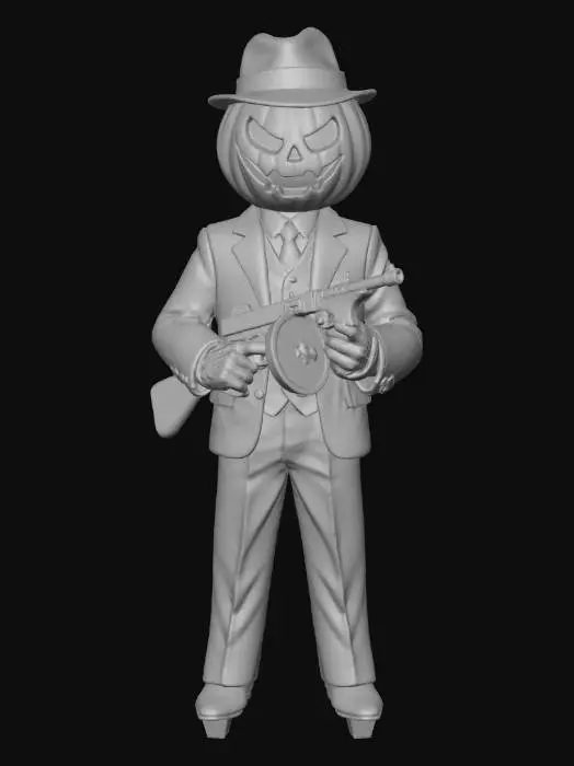 3D model for Pumpkin Mobster 1930, #Halloween2025#
