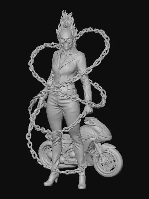 3D model for Flaming Phantom Rider