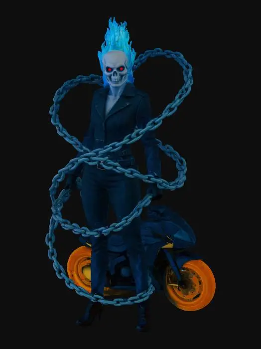 3D model for Flaming Phantom Rider