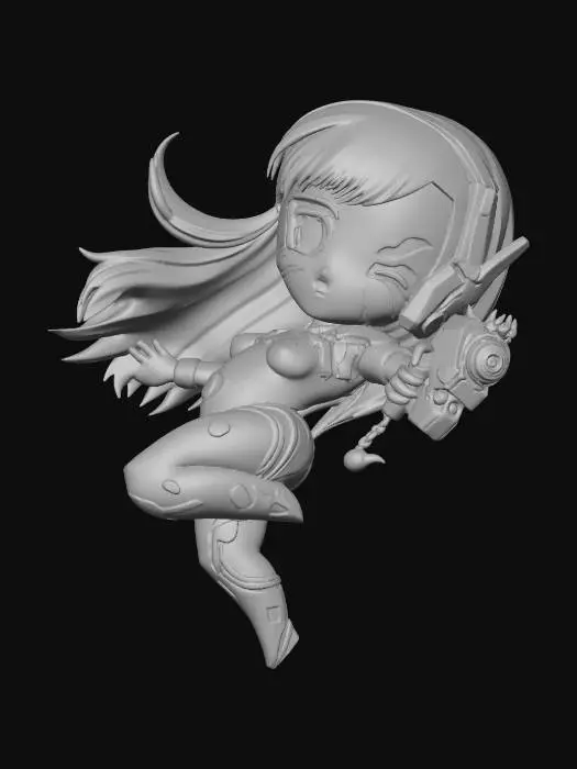 3D model for Chibi Gamer Heroine