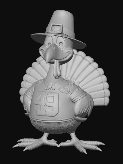 3D model for Turkey Touchdown, #Thanksgiving#