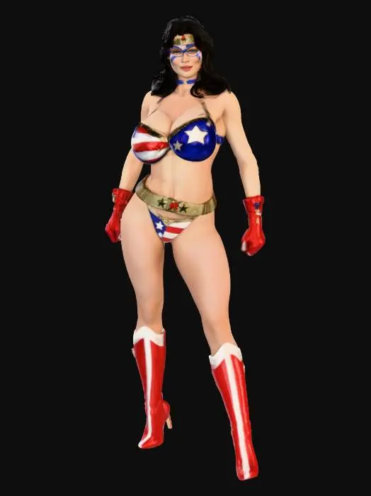 3D model for Superhero Ms. Americana