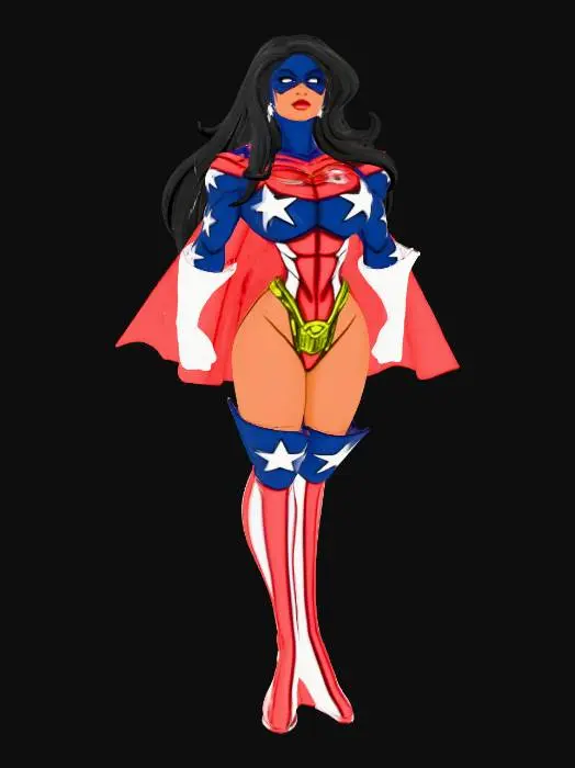 3D model for American Mom Superheroine Patriot