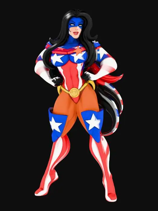 3D model for American Mom Heroine