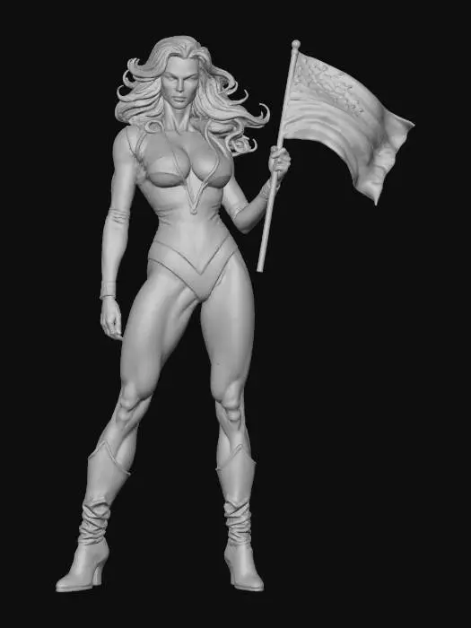 3D model for Patriotic Heroine
