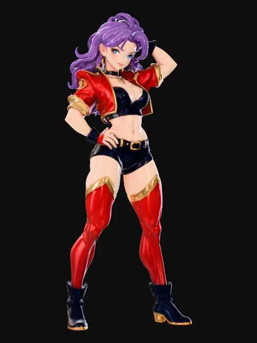 3D model for Purple Power Heroine