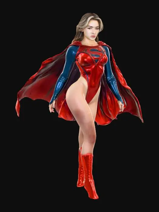 3D model for Superheroine_in_Actio_1205195633