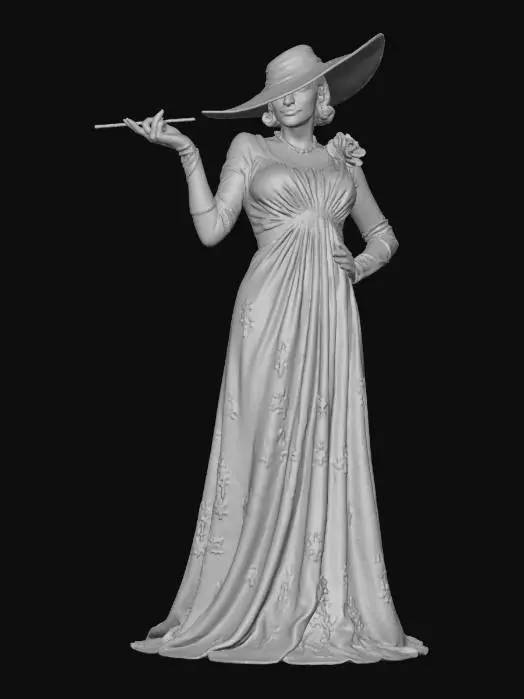 3D model for Alcina Dimitrescu Crimson Elegance , #Christmas2025#