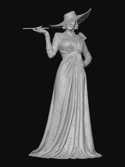 3D model for Alcina Dimitrescu Crimson Elegance , #Christmas2025#